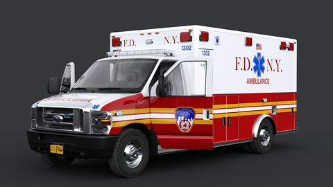 Ford E-Series Ambulance FDNY with Interior