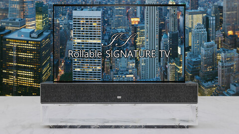 VRChat Rollable SIGNATURE TV,Remote control,Shelf SET