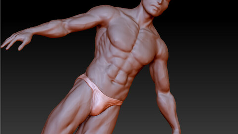 Muscle man 3D map download, muscle man 3D model map download