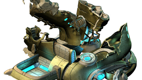 High temperature melting - object debris 01