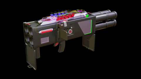 Ski-Fi QuadRocketgun 3D model