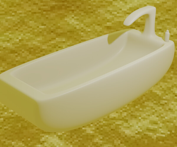 blender free bathtub 3d model