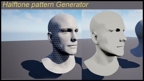 Post process UE4 Halftone pattern Generator