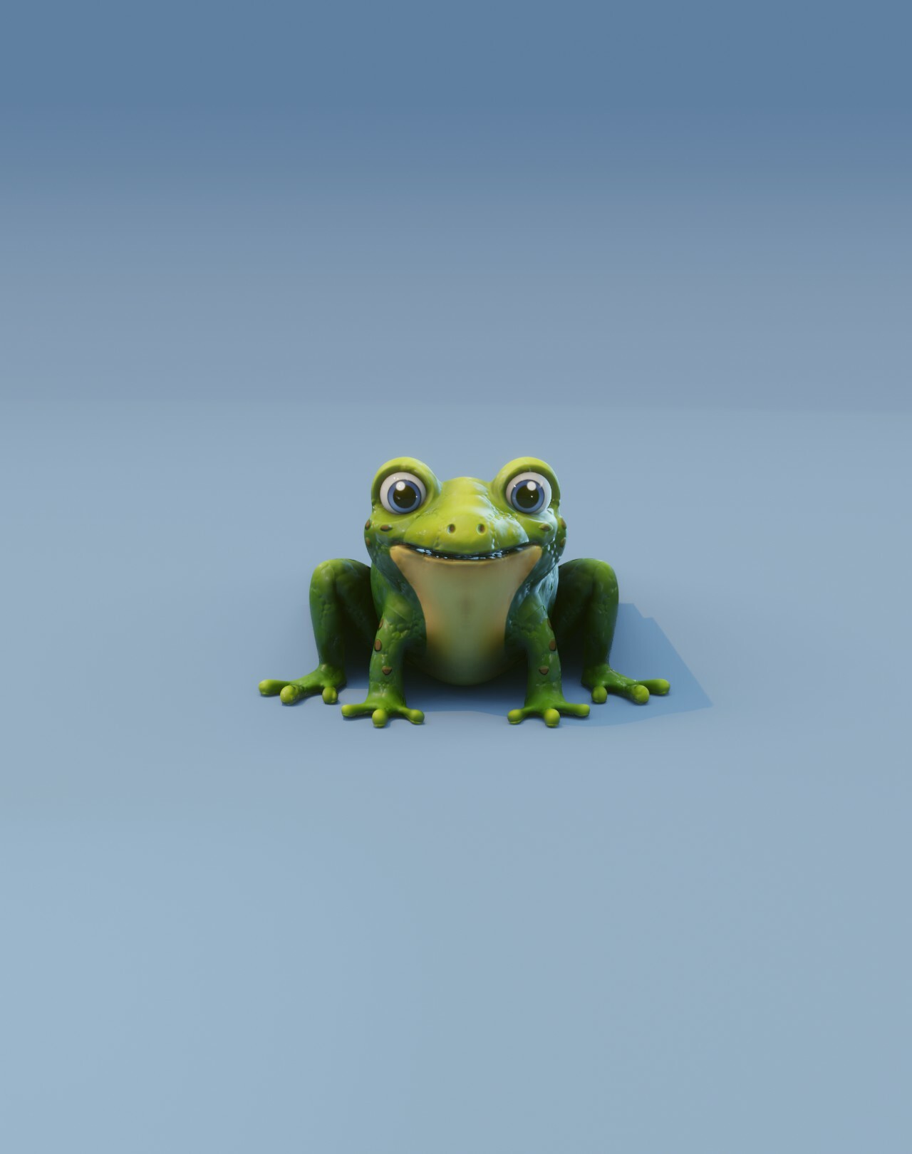 ArtStation - Cartoon Frog Rigged 3D Model | Game Assets