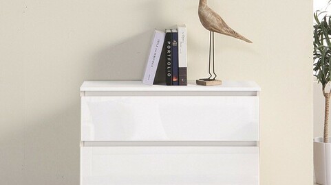 Classy High Glossy 800 2-tier chest of drawers