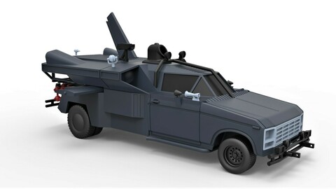 Diecast 3D printable model Buckaroo Bonzai Jet Truck Scale 1:24