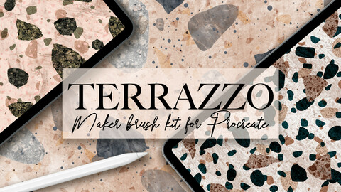 Terrazzo brushes for Procreate