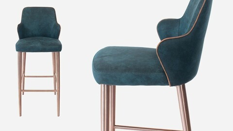 CH1133 Peelwell Swansea Fabric Home Bar Chair DVX