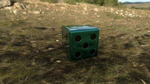 Dice d6 low poly PBR