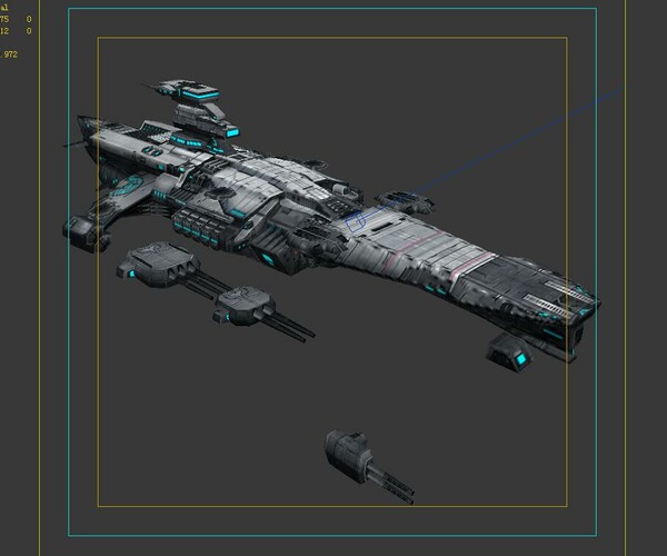 ArtStation - Battlestar - Battleship 22 | Game Assets