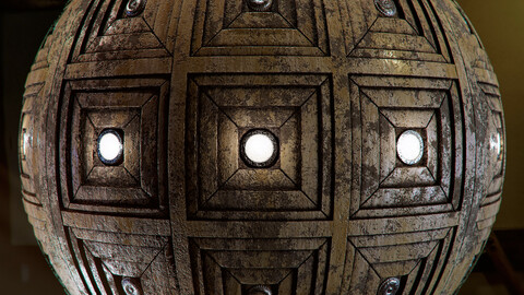 PBR - SQUARE WOOD MURKY WALL- 4K MATERIAL