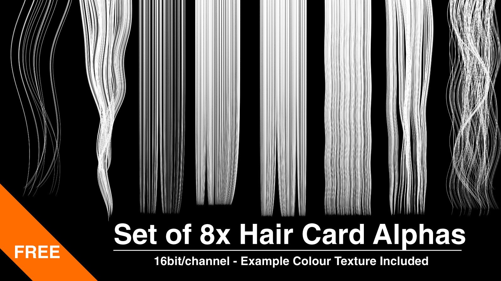 ArtStation - 8x Hair Card Alphas | Artworks