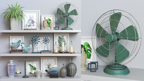 Decorative set 01 with old accessories