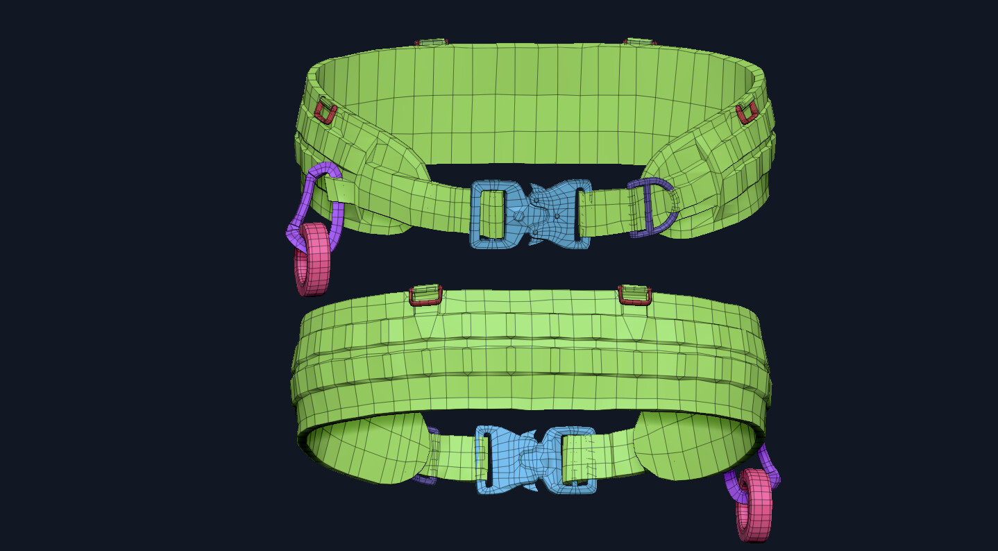 ArtStation - Military Tactical Belt / Full Tutorial+3D Model