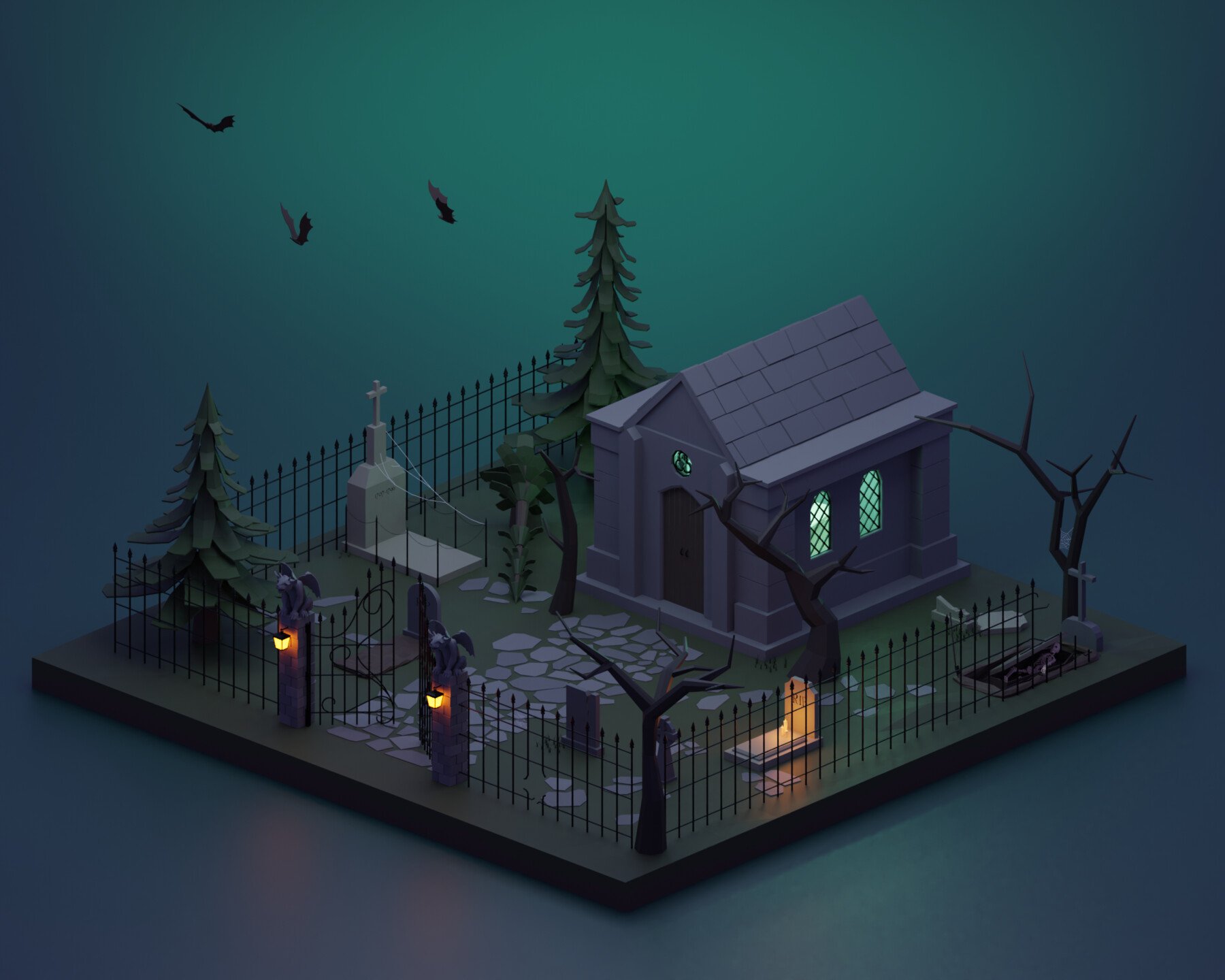 ArtStation - Cemetery | Game Assets