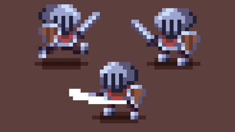 Pixel character sprite - Knight