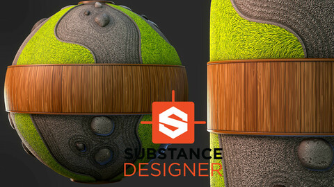 Stylized Grass Field Nintendo Style - Substance Designer