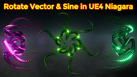 Rotate Vector & Sine fx in UE4.26 Niagara