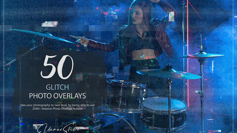 50 Glitch Photo Overlays