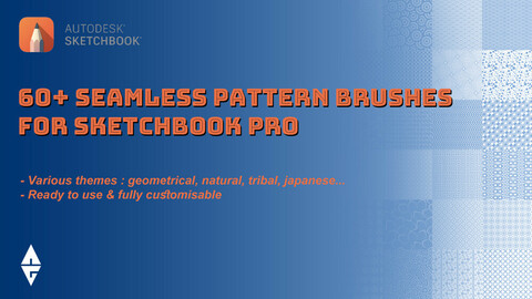 60+ SEAMLESS PATTERN BRUSHES for Sketchbook Pro