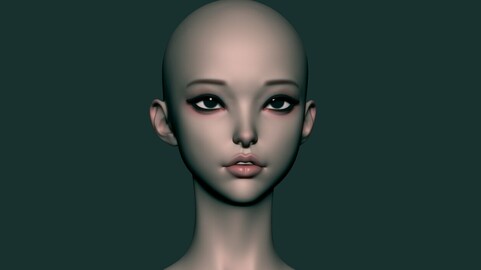 Female Head Version F for Zbrush 2021.6