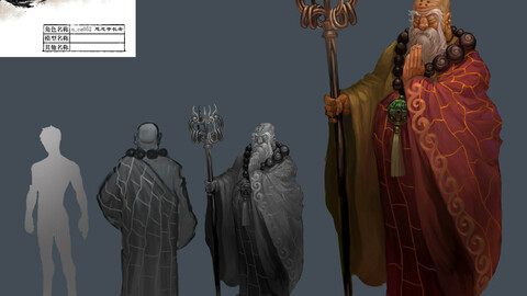 Low poly 3D characters - Elder