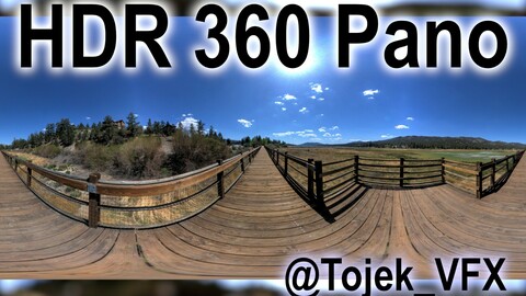 HDR 360 Panorama - Big Bear Lake CA - 77 Stanfield Marsh Boardwalk