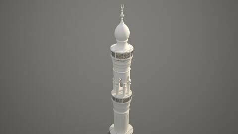 Islamic Minaret 01 3D Model