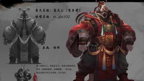 Low poly 3D characters- Gao Taigong 06