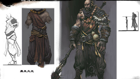 Low poly 3D characters-Black Wind King 06