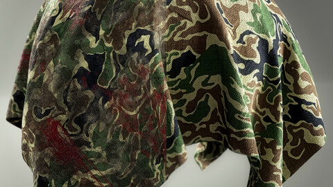 PBR - CAMOUFLAGE WAR FABRIC PACK 01 - 4K MATERIALS