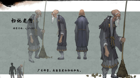 Low poly 3D characters - sweeping