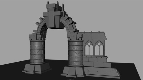 Building ruin model