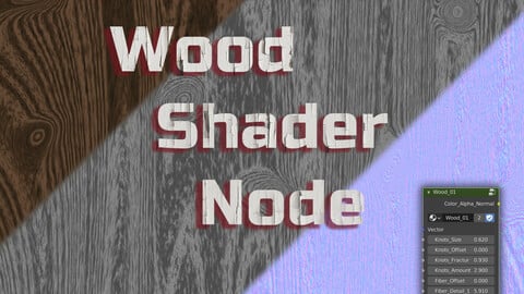 Procedural wood shader node for Blender 2.8+