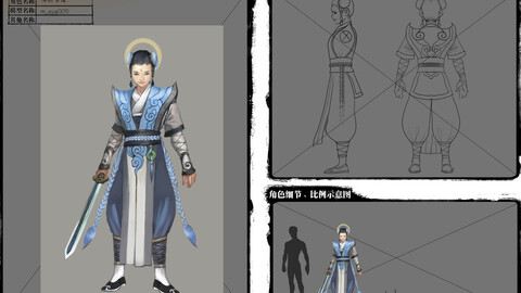 Low poly 3D characters-Swords apprentice