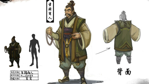 Low poly 3D characters - Mount businessman