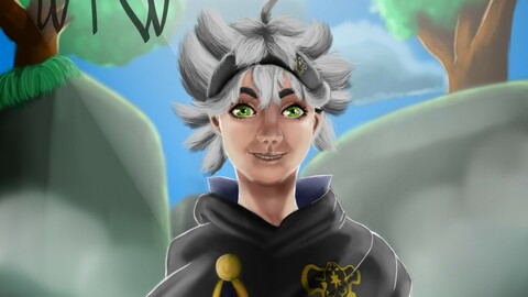 Fan art Asta of Black clover