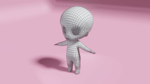 Chibi Character Base mesh