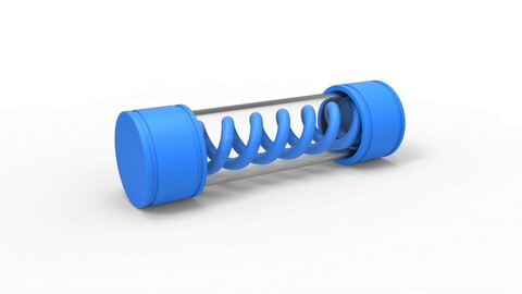 Cosplay 3D printable T-Virus capsule from the movie Resident Evil 2002