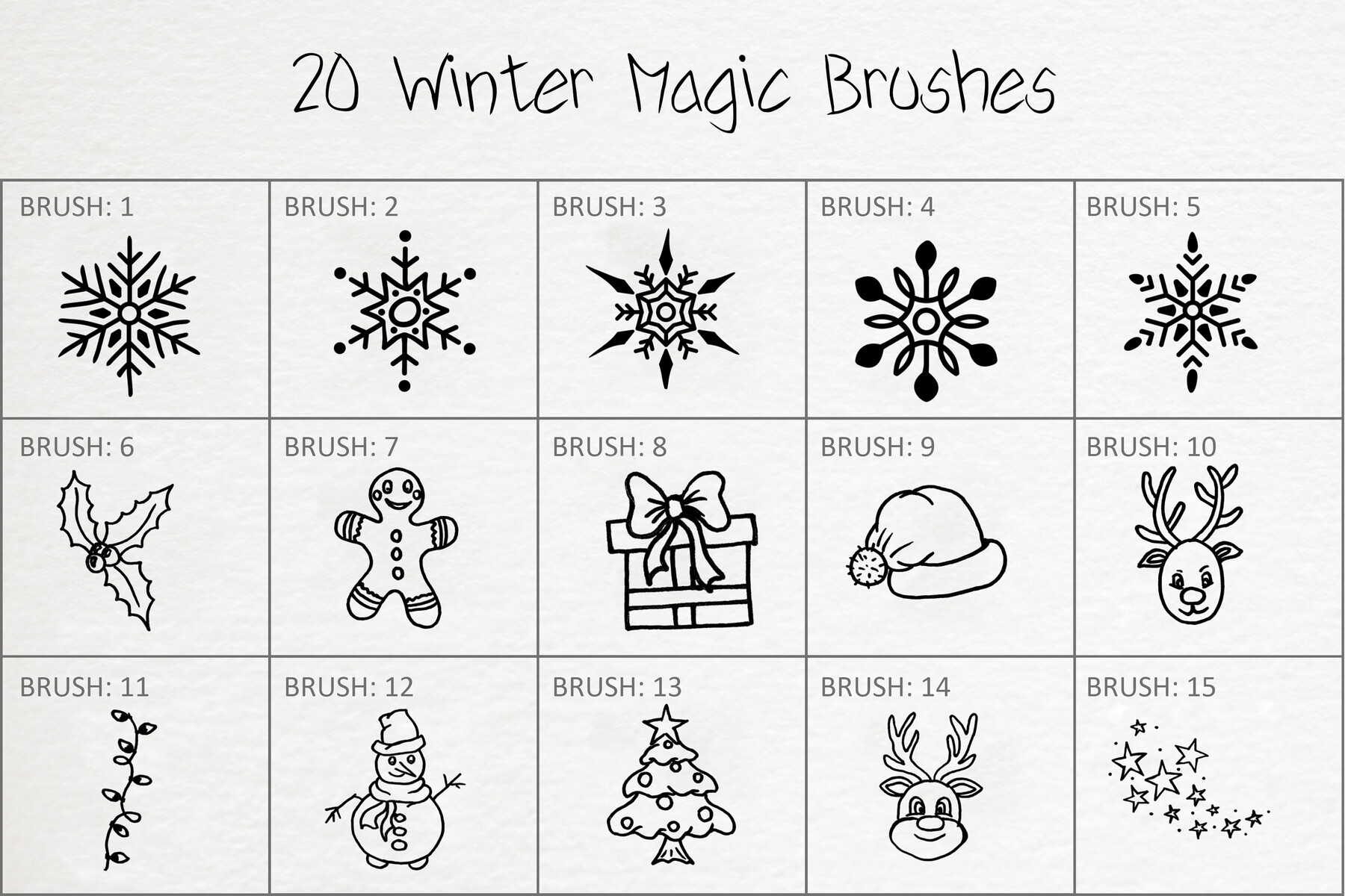 ArtStation 20 Winter Magic Brushes Brushes