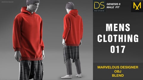 Mens clothing 017. MD PROJECT FILE + OBJ + BLEND