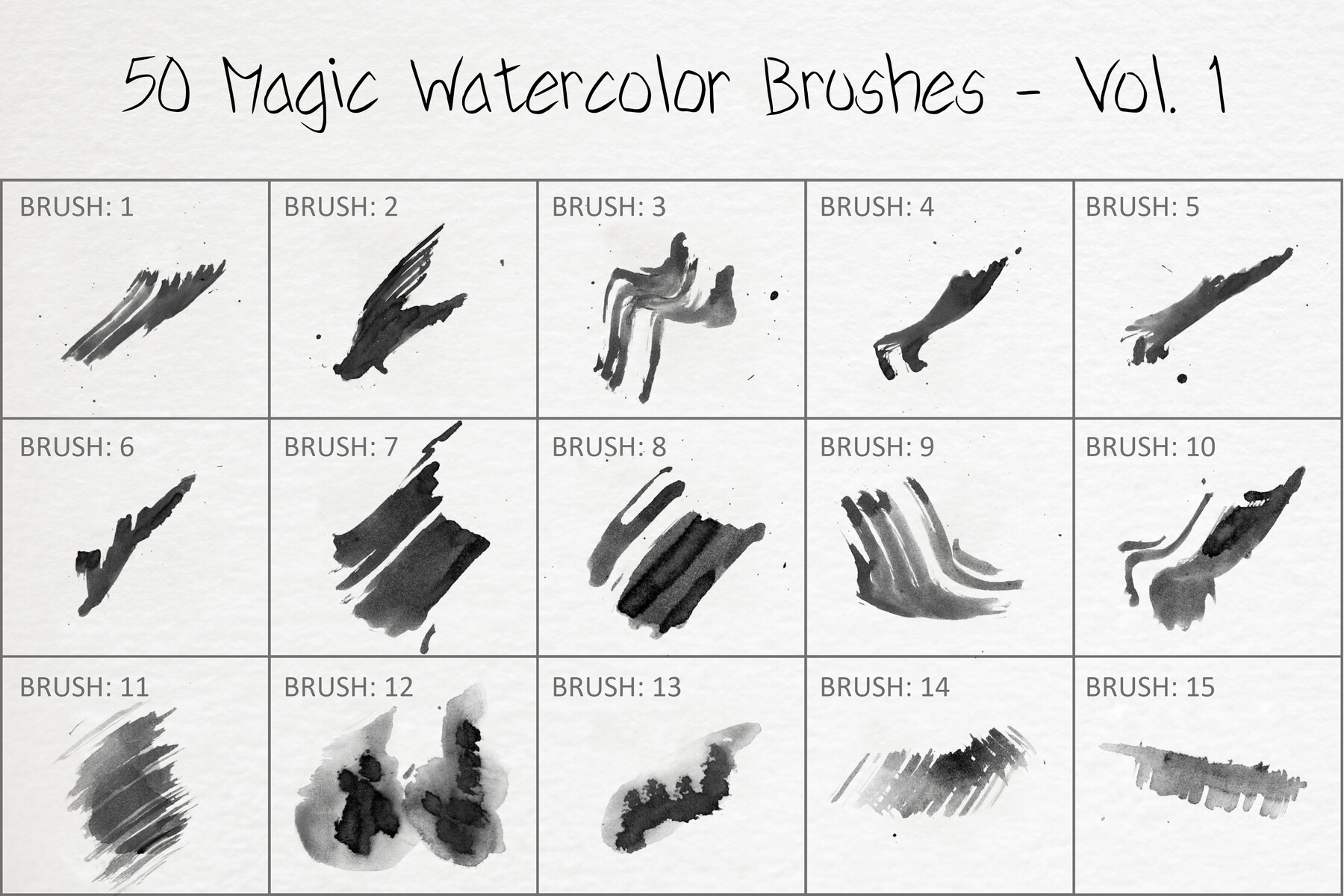 ArtStation 50 Magic Watercolor Brushes Vol. 1 Brushes