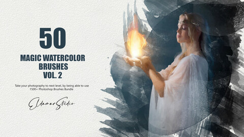 50 Magic Watercolor Brushes - Vol. 2