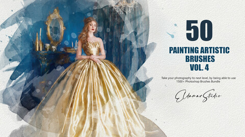 50 Painting Artistic Brushes - Vol. 4