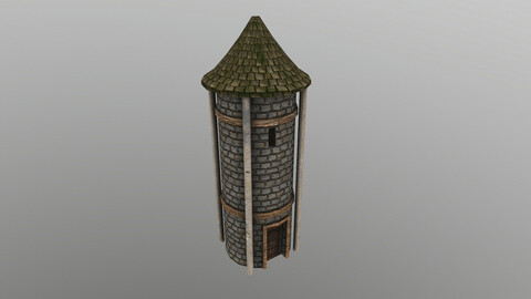Medieval Grain Silo 3D Model