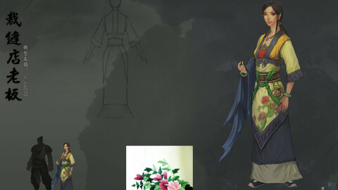 Low poly 3D Women - Tailor shop owner