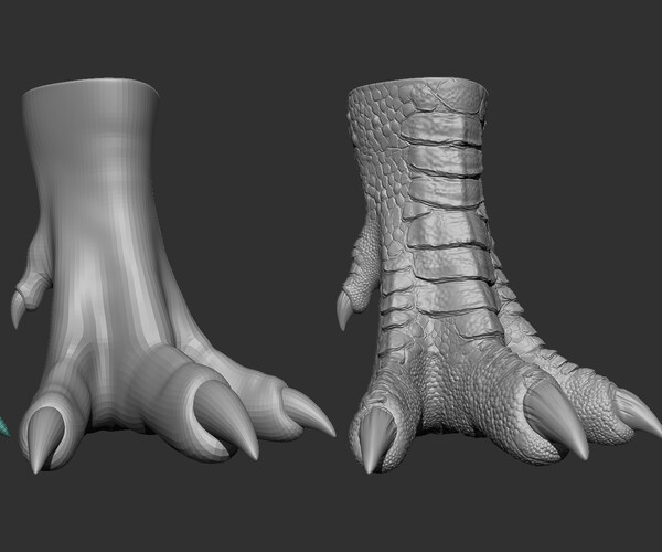 how to make webbed feet in zbrush