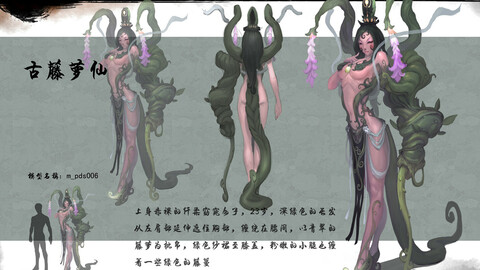 Low poly 3D Women - Gu Teng Luo Xian