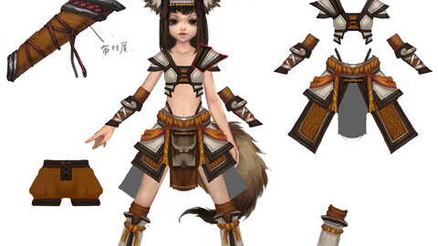 Little Fox Girl - Cloth Set 05