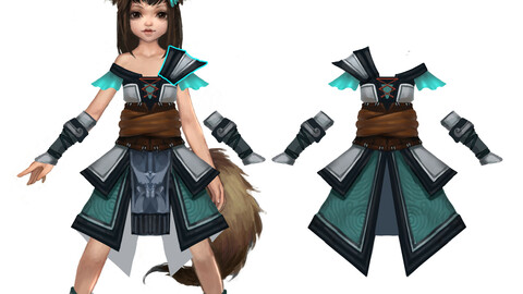 Little Fox Girl - Cloth Set 07